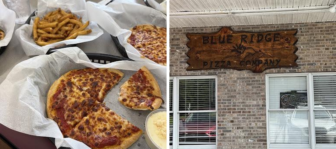 Blue Ridge Pizza Company Menu
