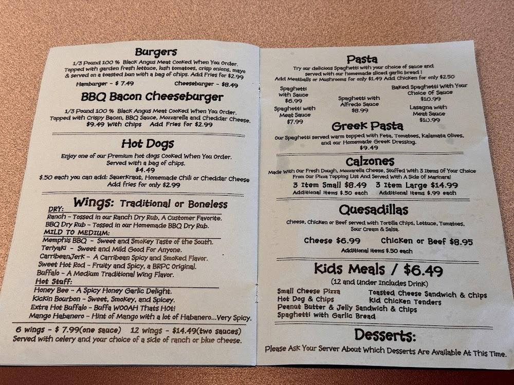Blue Ridge Pizza Company Menu image 2