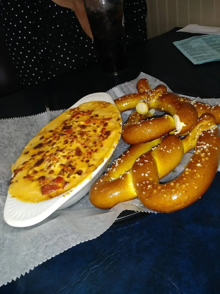 Pimento Cheese Dip with Galic Pretzel